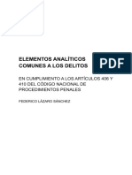 Elementos Analíticos Comunes A Los Delitos