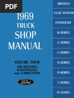 1969 Ford Truck Shop Manual Volume 4 Pre-Delivery Maintenance and Lubrication