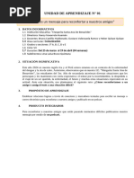 Unidad de Aprendizaje 001 Secundaria Comunicacion 5to 2024