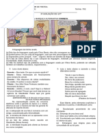 Avaliação 3º B Variaçãolinguistica