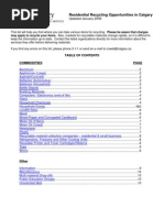 Residential Recycling Opportunities in Calgary: Commodities