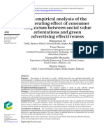 An Empirical Analysis of The Moderating Effect of Consumer Skepticism Berween Socail Value Orientations and Green Advertising Effectiveness