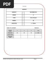 Exemplar Project Term 3 Grade8