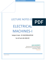 Lecture Notes On: Electrical Machines-I