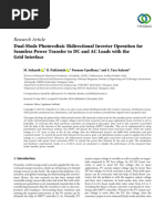 Dual-Mode Photovoltaic Bidirectional Inverter Operation For Seamless Power Transfer To DC and AC Loads With The Grid Interface