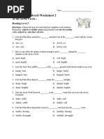 Adjectives + Adverbs Worksheet