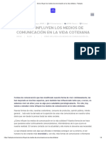 Cómo Influyen Los Medios de Comunicación en La Vida Cotidiana - Tradupla