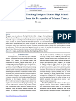 A Corpus-Based Teaching Design of Junior High School English Reading From The Perspective of Schema Theory