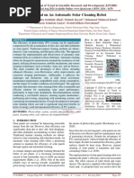 Appraisal On An Automatic Solar Cleaning Robot