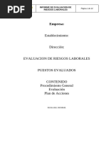 Modelo Evaluación de Riesgos Laborales (E.R.L.)