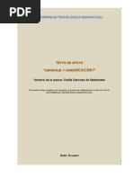 Texto de Apoyo para LENGUAJE Y COMUNICACIÓN I