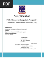 Assignment On: Public Finance For Bangladesh Perspective