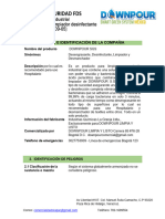 Ficha de Seguridad - Downpour SGS - Industrial