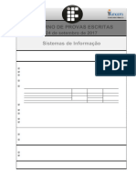 Caderno de Prova If Sistemas - de - Informação