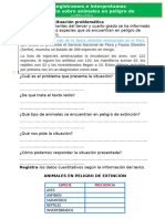 D5 A1 FICHA MAT. Registramos e Interpretamos Información Sobre Animales en Peligro de Extinción