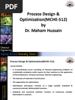 Process Design and Optimization-Lec