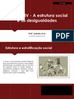 UNIDADE IV A ESTRUTURA SOCIAL E AS DESIGUALDADES SOCIOLOGIA PROFo. LEANDRO CRUZ 1