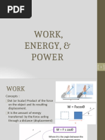 Work Types of Energy and Power