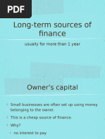 Chapter 26 Sources of Finance Long Term