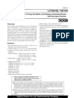 LC75816E, 75816W: 1/8 To 1/10 Duty Dot Matrix LCD Display Controllers/Drivers With Key Input Function