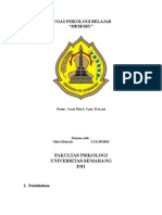 Tugas Psikologi Belajar Memory