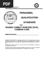 Personnel Qualification Standard: Seabee Combat Warfare (SCW), Common Core