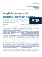 Microplásticos: Un Nuevo Tipo de Contaminantes Emergentes y Persistentes