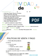 Politicas de Venta y Pago