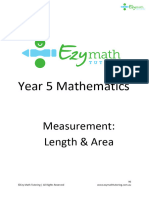 Year 5 Maths - Measurement + Length - Area - Answers (Ch4)