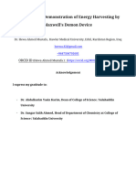 Maxwell's Demon Created by Mixing Biology With Physics