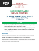 Lect 5 Inulin &amp Dextrin