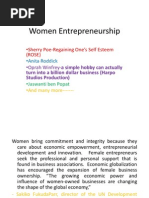 Women Entrepreneurs