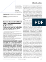 Recurrent de Novo Point Mutations in Lamin A Cause Hutchinson-Gilford Progeria Syndrome