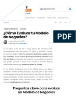 ¿Cómo Evaluar Tu Modelo de Negocios