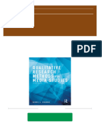 Qualitative Research Methods For Media Studies 2nd Edition Bonnie S. Brennen Download PDF