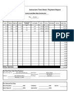 Instructor Time Sheet