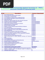 CTPAT - Document List