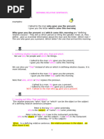 Defining Relative Sentences