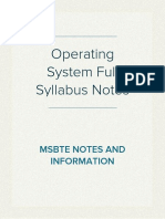 Operating System Full Syllabus Notes - MSBTE NOTES AND INFORMATION