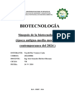 Sinopsis de La Biotecnología