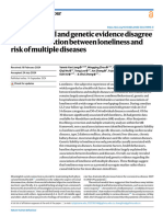 Observational and Genetic Evidence Disagree On The Association Between Loneliness and Risk of Multiple Diseases