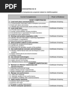 PTS - Evidences or Proof of Current Competencies