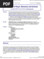 Measures of Shape - Skewness and Kurtosis - MATH200 (TC3, Brown)