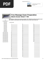 Blank Answer Sheet 1-100