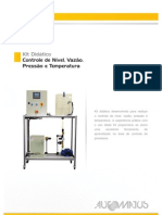 Automatus Kit Didático Controle de Nível, Vazão, Pressão e Temperatura