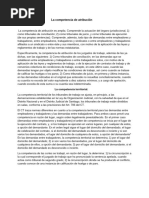 La Competencia de Atribución Derecho Laborar LL