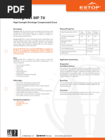 Datasheet Estogrout - MP - 70