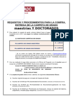 Requisitos - Entrega de La Carpeta de Grado