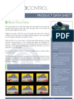 Back-Flow Valve Data Sheet