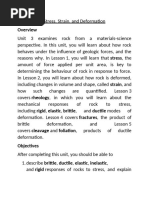 Stress, Strain and Deformation